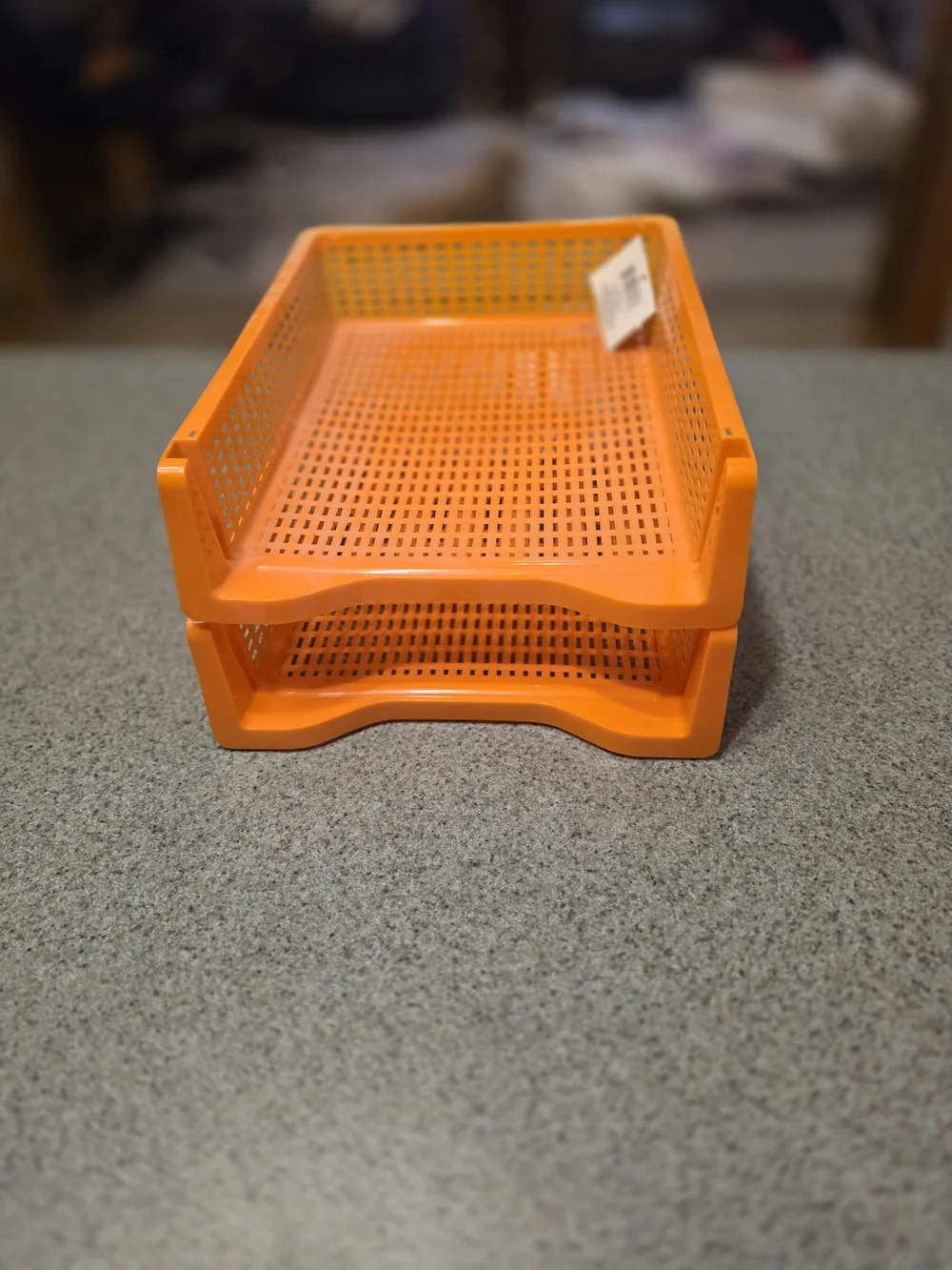 Essentials Orange Stackable Desk Trays - Set of 2